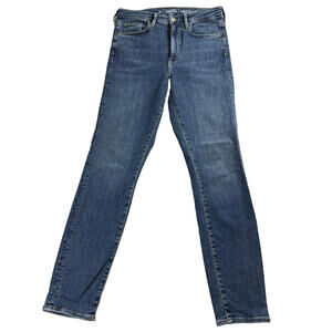 &Denim Jeans Womens Size M Blue Skinny Stretch Denim Y2K 90s Casual Fit Street